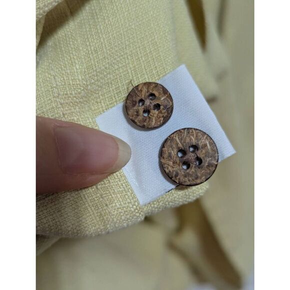 Tommy Bahama Men's Yellow Silk Long Sleeve Button Front Shirt Size L - Picture 5 of 7